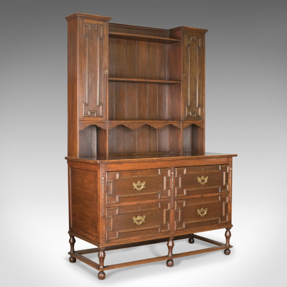 Antique Dresser, Victorian in the Jacobean Taste, English, Oak, Sideboard c.1880