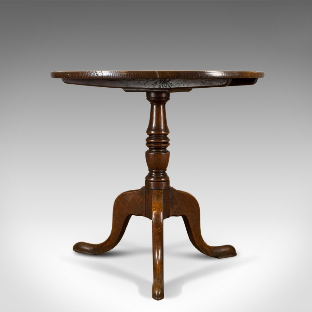 Antique Tilt Top Table, Georgian, Oak, Side, Lamp, English Circa 1800