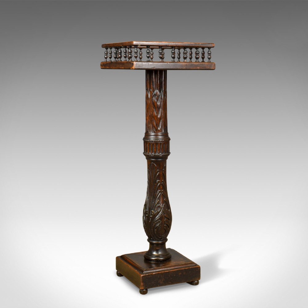 Antique Plant Stand, English, Victorian, Mahogany, Circa 1880