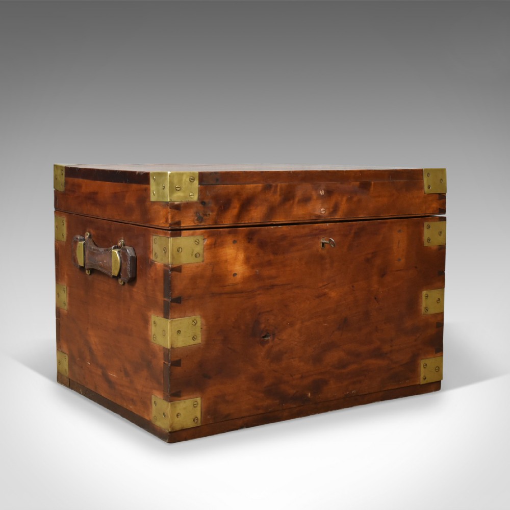 Antique Steamer Chest, Marine, English Travel Ship's Trunk W Insall & Sons c1870