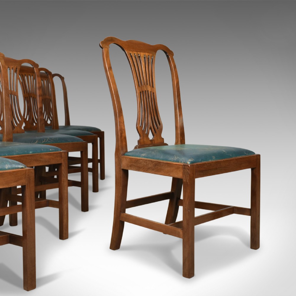 Set of Six Dining Chairs, English, Hepplewhite Revival, Victorian, Circa 1880