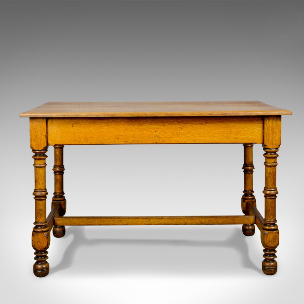 Antique Writing Table, English, Victorian, Side, Oak, Late C19th, Circa 1870