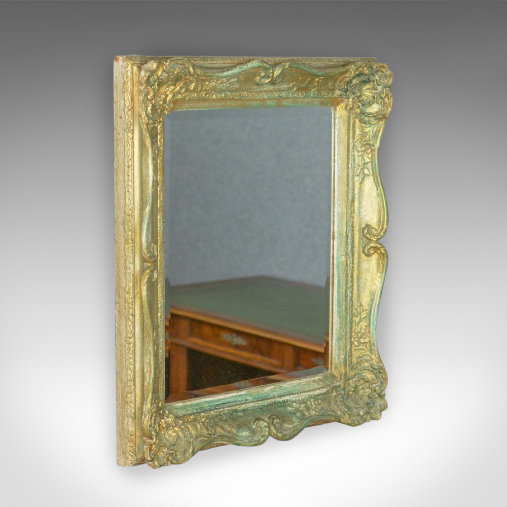 Antique Wall Mirror, Victorian, Painted Gilt Gesso Frame, Classical Taste c.1890