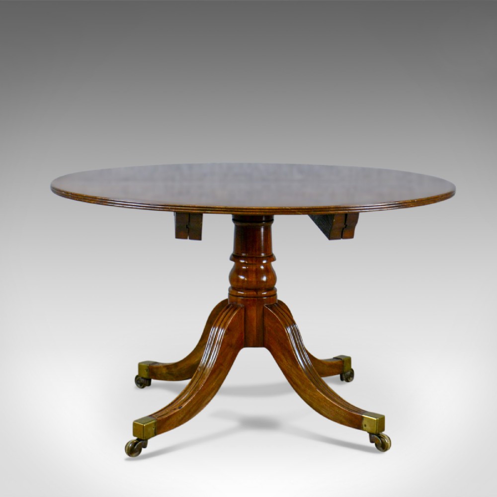 Antique Dining Table, English, Mahogany, Seats 4-6, Extending, Regency, C.1820