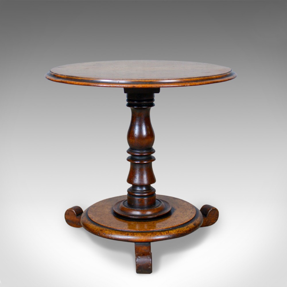 Low, Antique Wine Table, English, Victorian, Lamp, Side, Mahogany, Circa 1850
