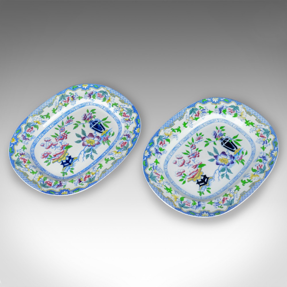 Mintons Ovular Serving Plates, English, Early 20th Century, Ceramic Dishes