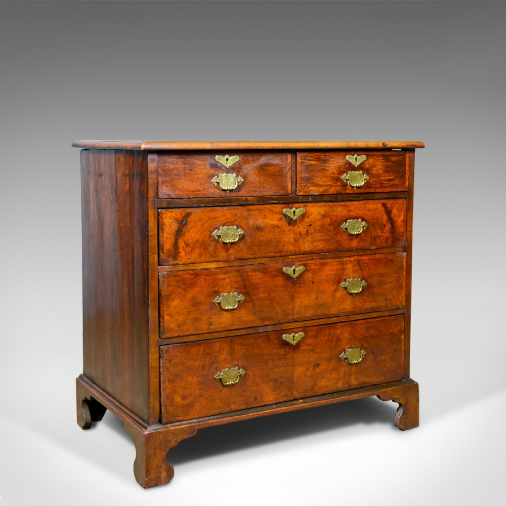 Antique Georgian Chest of Drawers, English, Walnut, 18th Century, Circa 1750