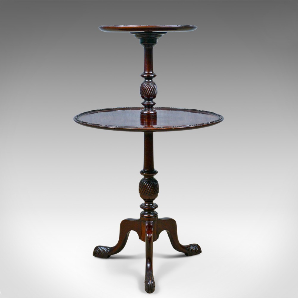 Antique Dumb Waiter, English, Victorian, Mahogany, Two Tier Table, C19th c.1890