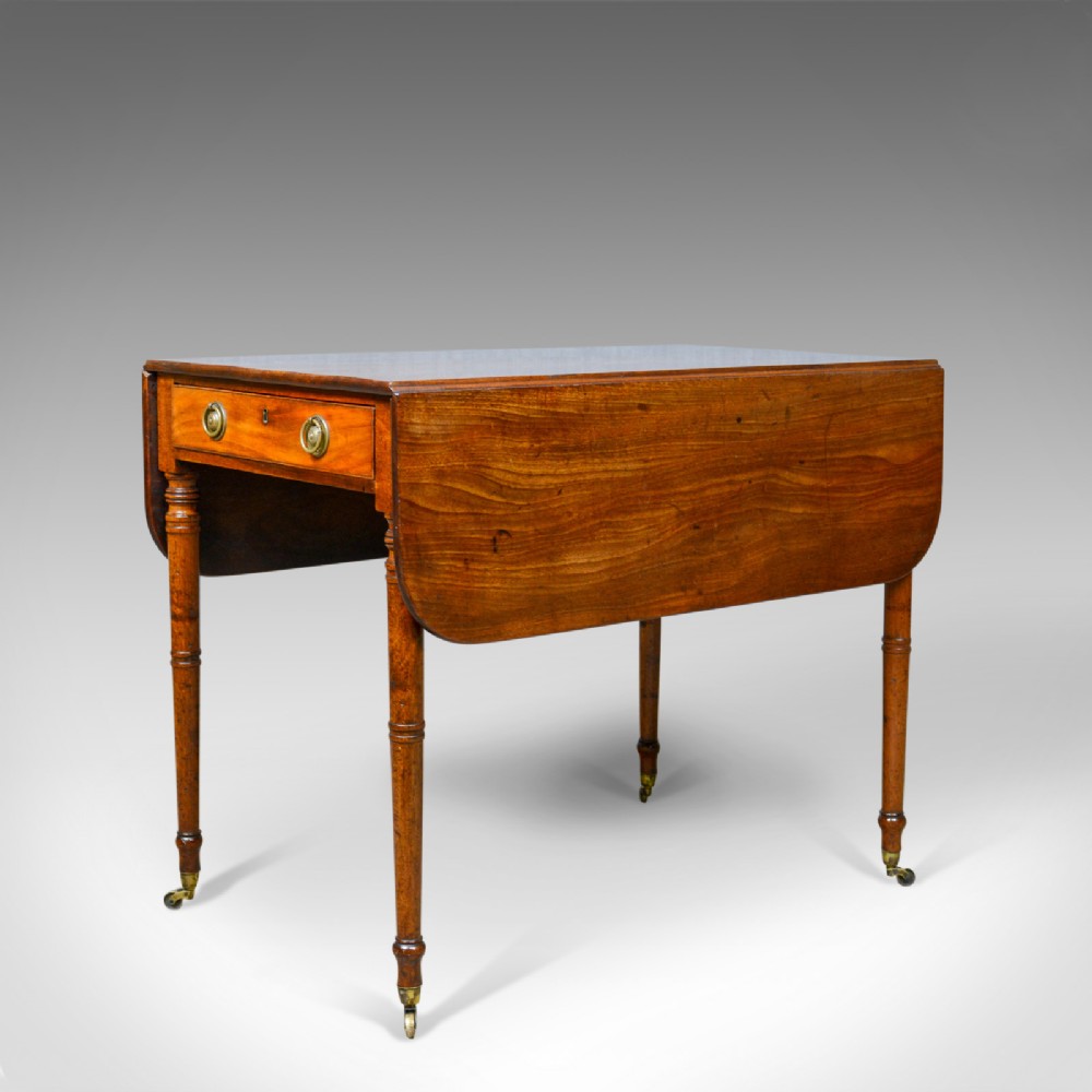 Antique Pembroke Table, Mahogany, English, Regency, Drop Flap Dining Circa 1820