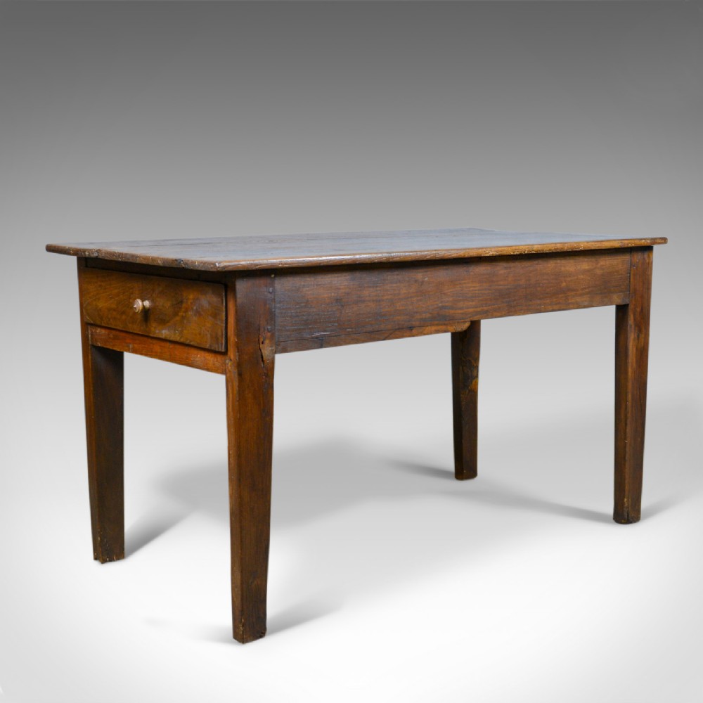 Antique French Farmhouse Table, Oak, Kitchen, Dining, 19th Century, Circa 1850