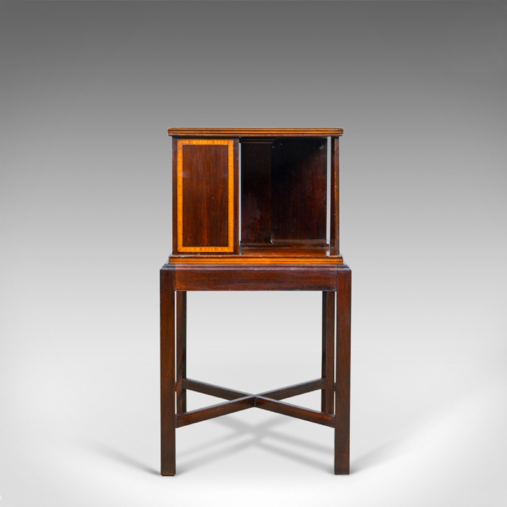 Antique Four Sided Bookcase Stand, Edwardian, Walnut, Book Table, Circa 1910