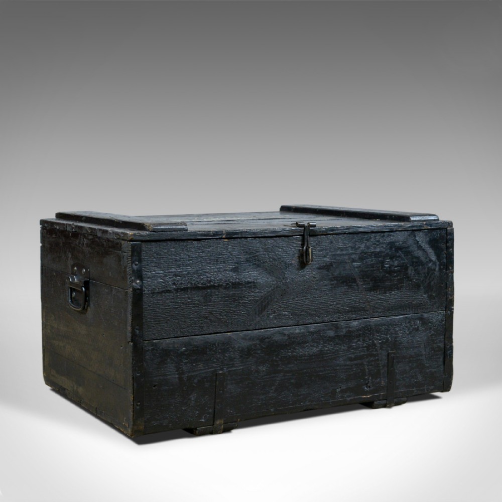 Antique Steamer Trunk, Wildman, British Vice-Consulate, Chile, Ships Chest c1919