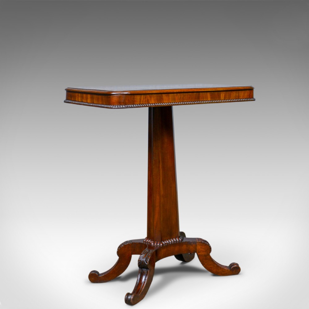 Antique Wine Table, English, William IV, Flame Mahogany, Side, Circa 1835