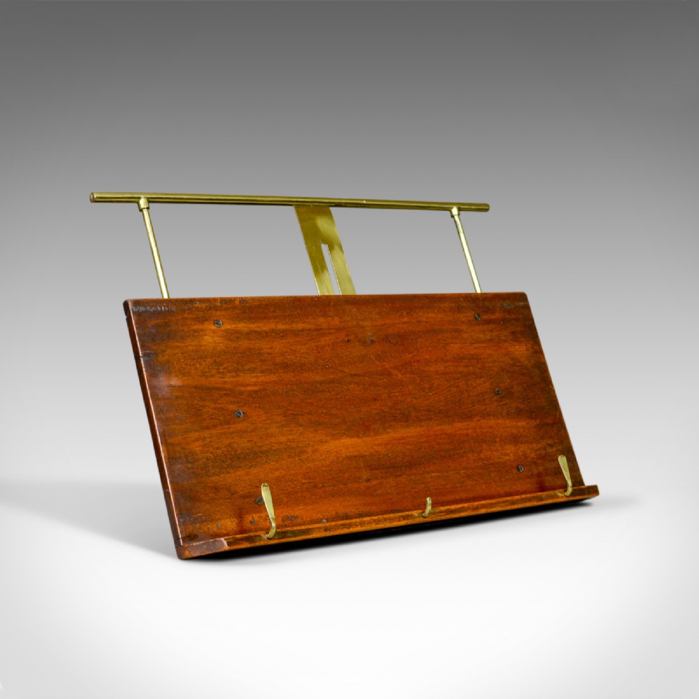 Antique Table or Piano Top Music Stand, Mahogany, Lectern, Book Rest, Circa 1880