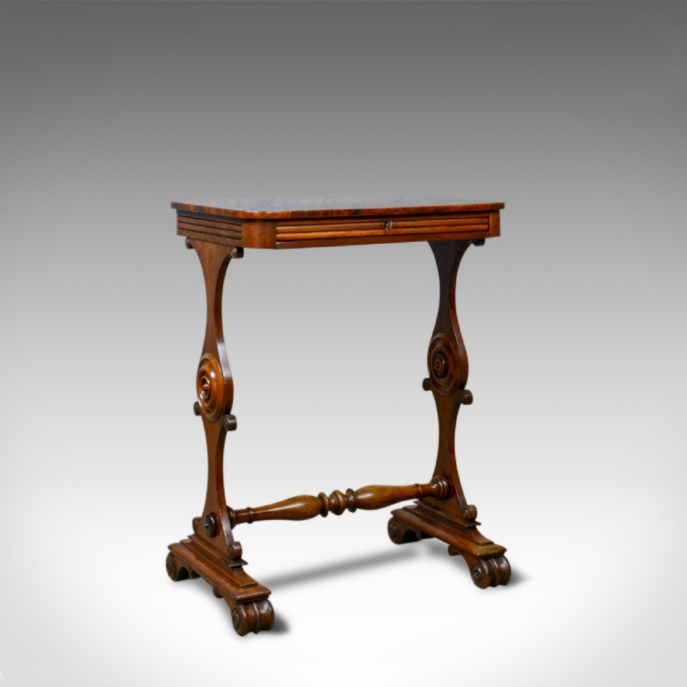 Antique Side Table, English, William IV, Companion, Mahogany, Circa 1835