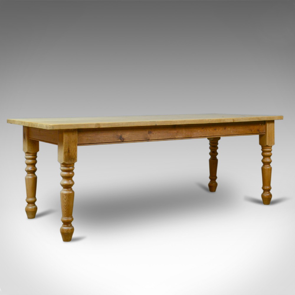 Antique Dining Table, English, Victorian, Pine, Seating 8-10, Country, c1900