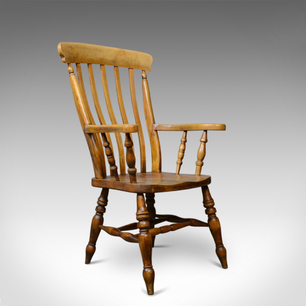 Antique Elbow Chair, English, Country Kitchen, Windsor Armchair, Early C20th