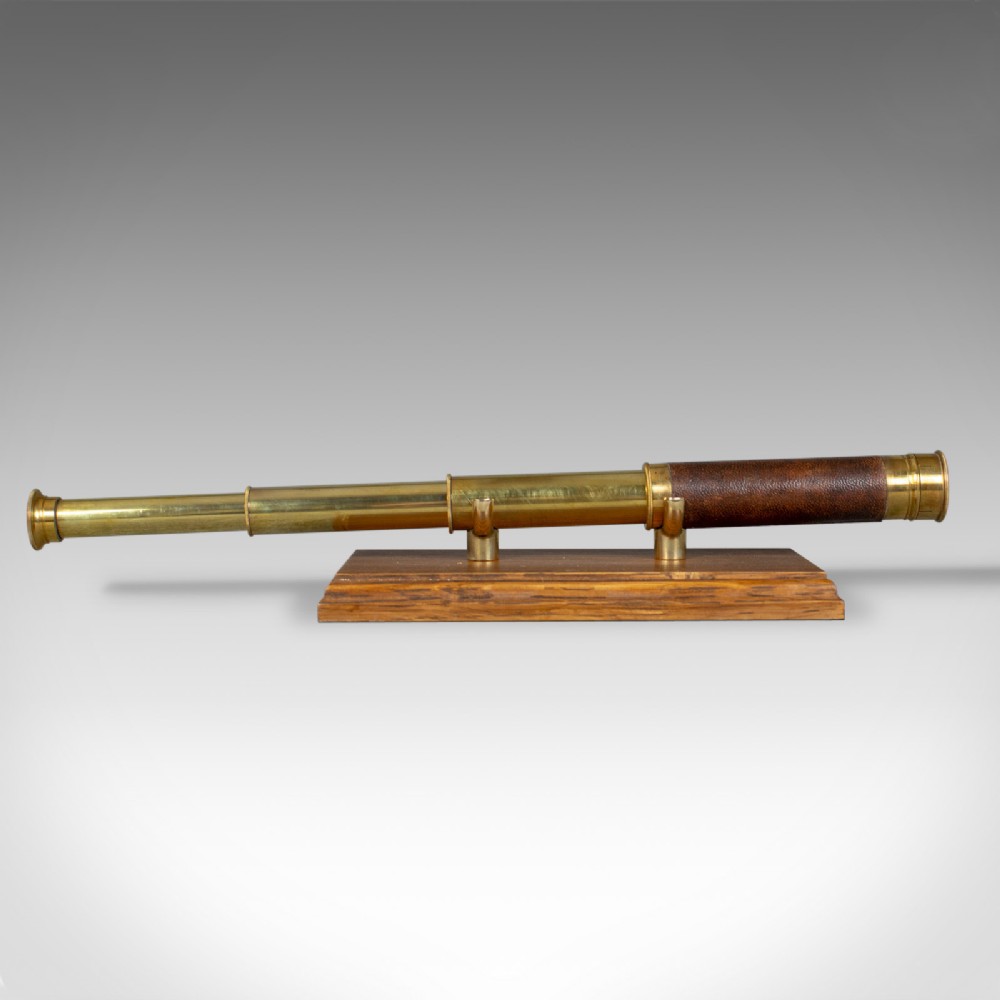 Antique Pocket Telescope, Three Draw, Refractor, English, Victorian, Circa 1895