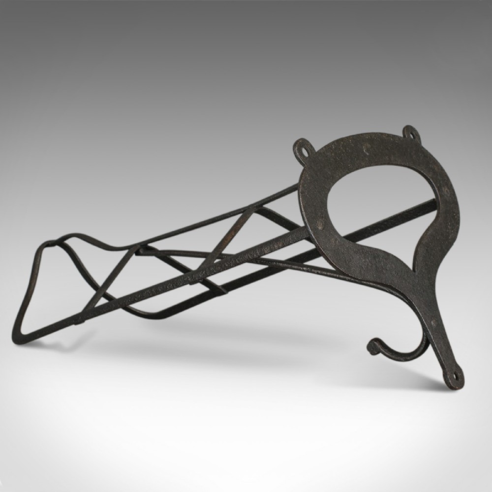 Antique Saddle Rack, Wall Mounted, English, Victorian, Iron, Circa 1880