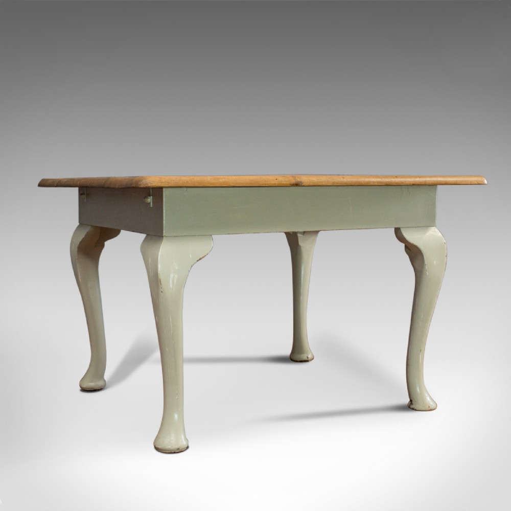 Antique Dining Table, Square, Pine, Mahogany, Country Kitchen, Seats Four c.1900