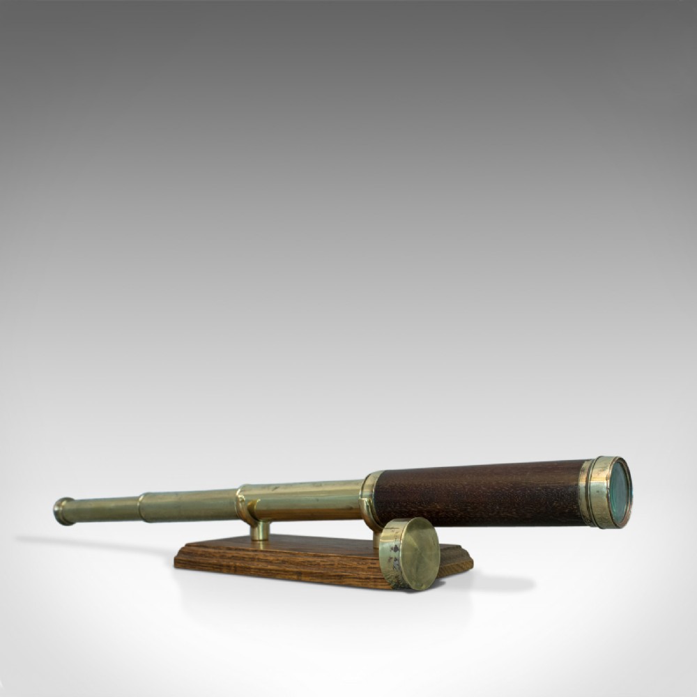 Antique Telescope, English, 3 Draw Refractor, Silberrad Aldgate, 19th Century