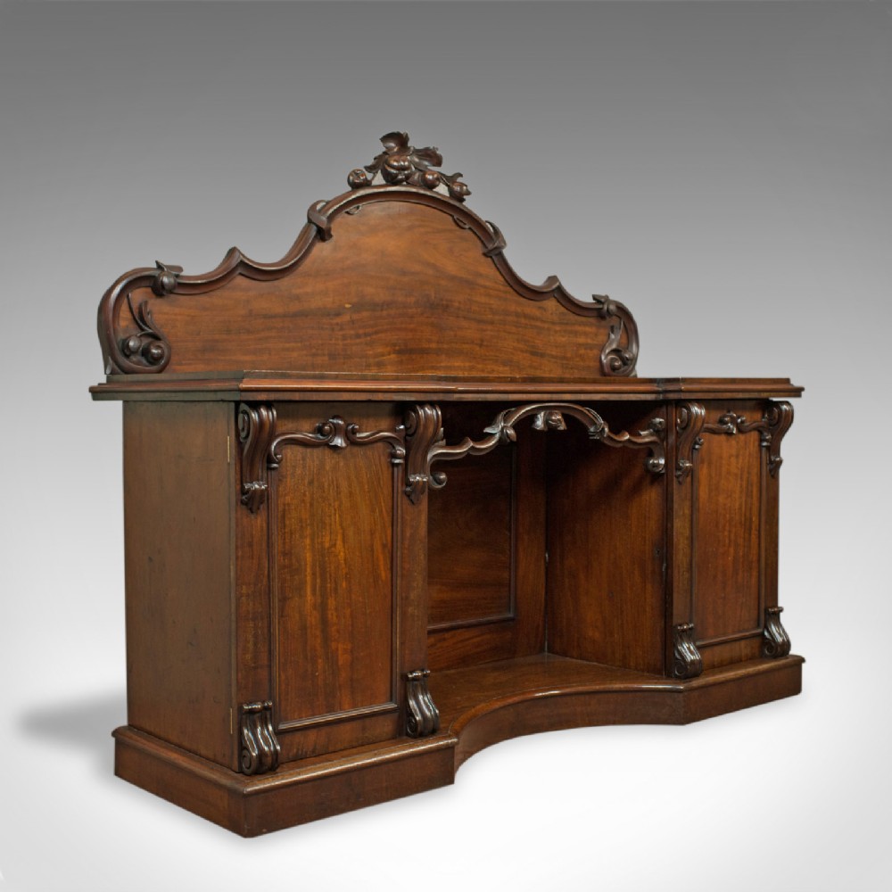 Large Antique Sideboard, English, Victorian, Mahogany, Dresser, Circa 1850
