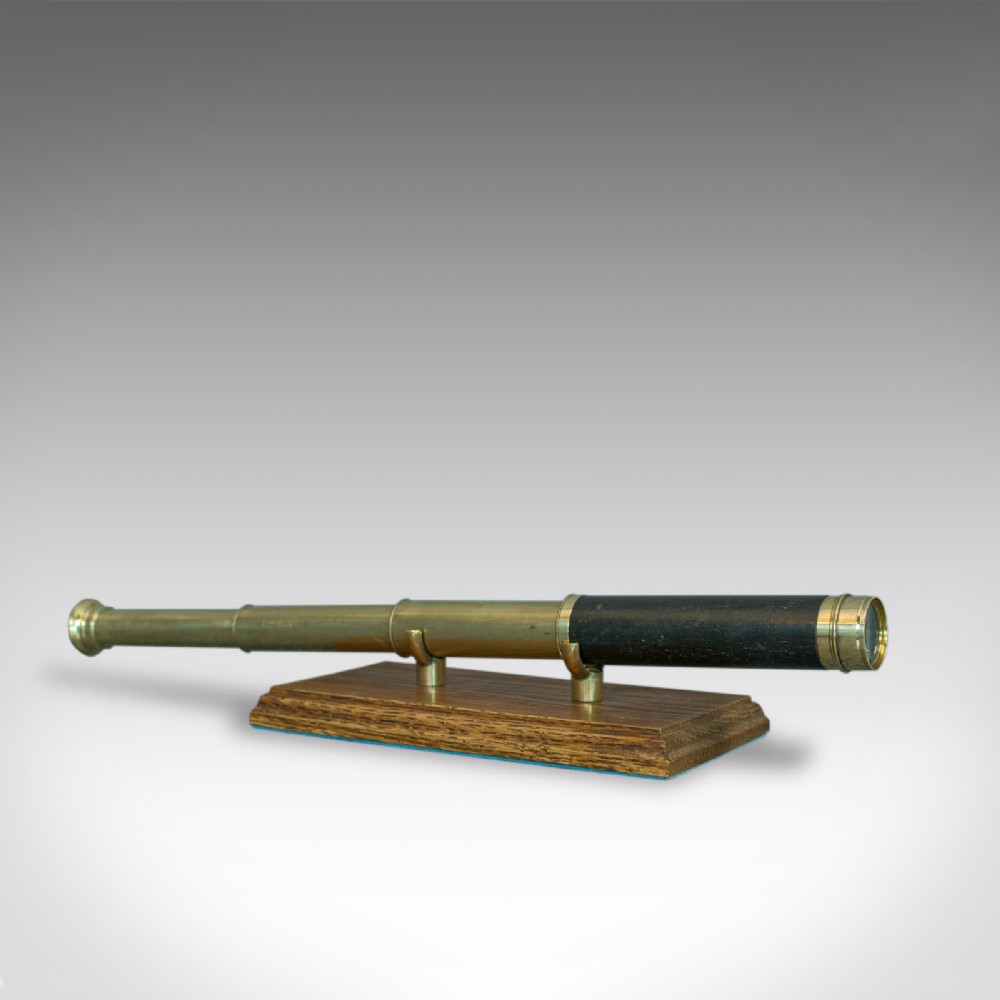 Antique Pocket Telescope, Three Draw, Refractor, English, Victorian, Circa 1870