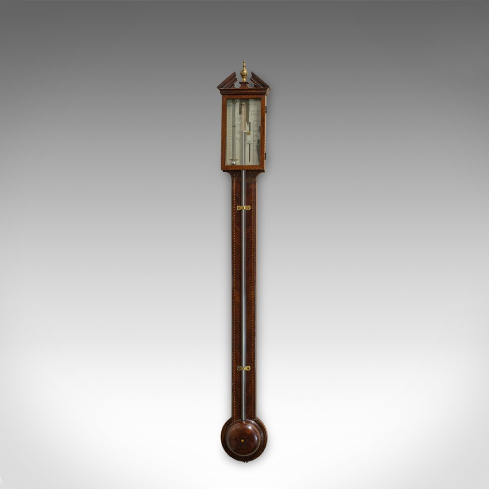 Antique Stick Barometer, English, Mahogany, Torre and Co, London, Circa 1850