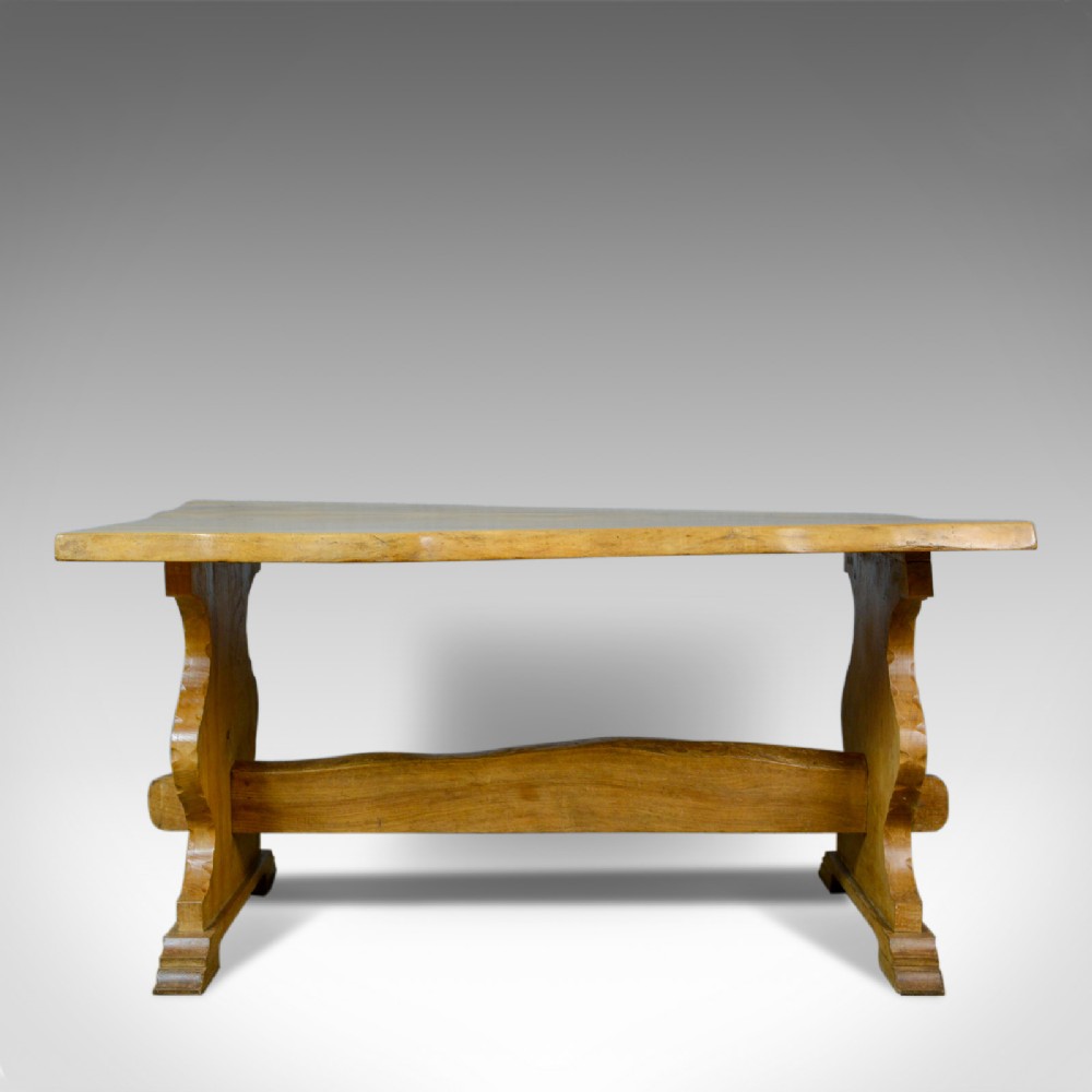 Antique Refectory Dining Table, English, Farmhouse, Elm, Victorian, Circa 1900