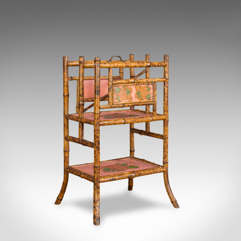 Antique Canterbury, Oriental, Bamboo, Music Stand, Magazine Rack, Circa 1880