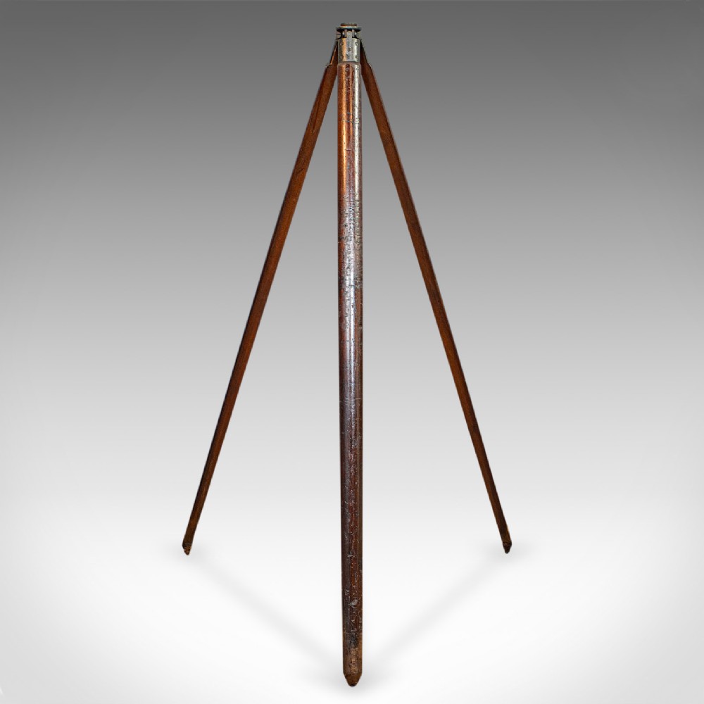 Antique Telescope Tripod, English, Mahogany, Bronze, Stand, Edwardian, C.1910
