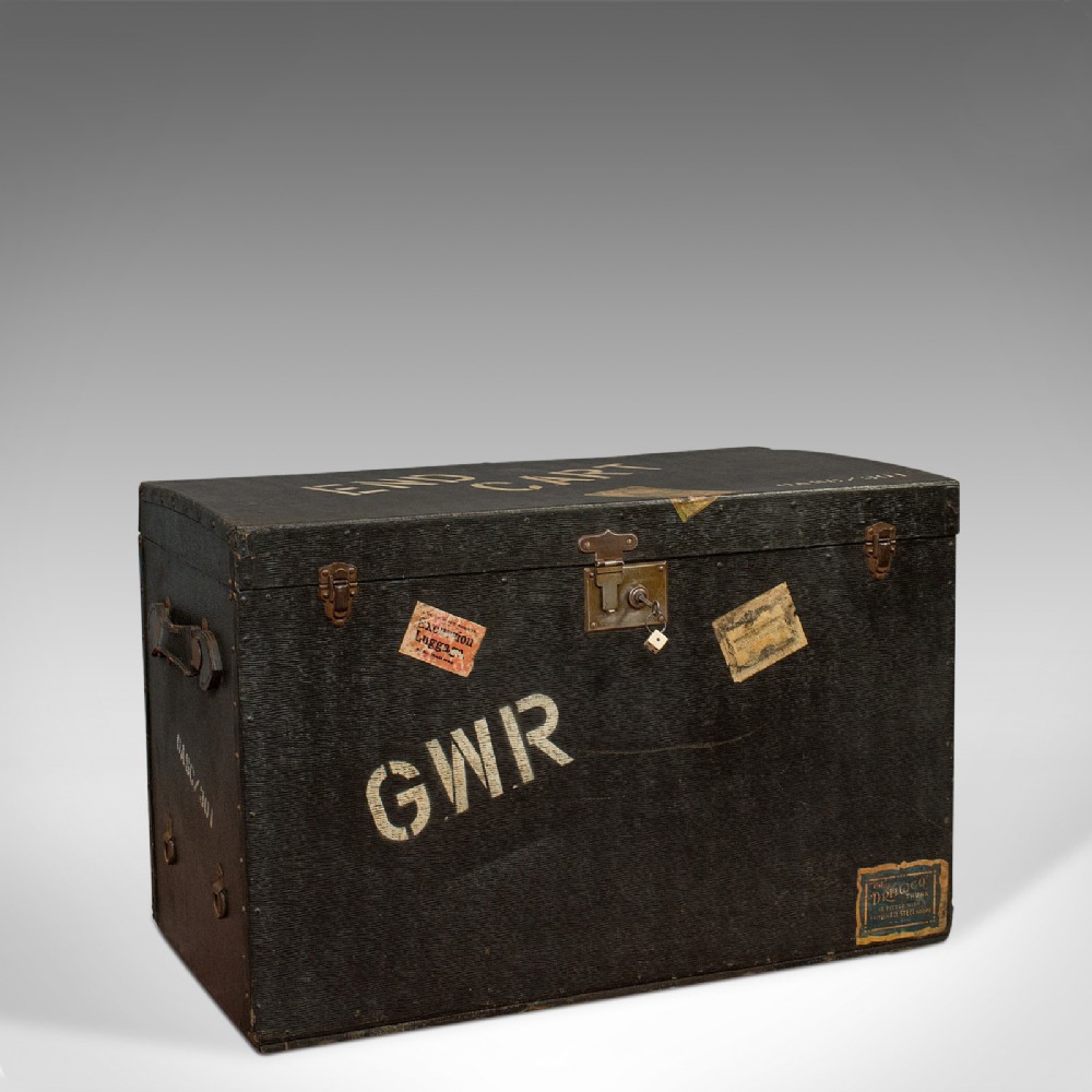 Antique Steamer Chest, English, Drawco, Carriage Trunk, Edwardian, Circa 1910