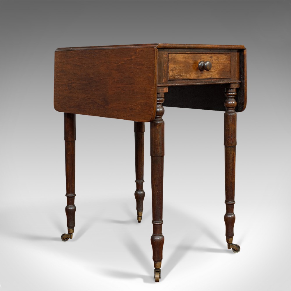Antique Pembroke Table, English, Mahogany, Drop Flap, Occasional, Regency