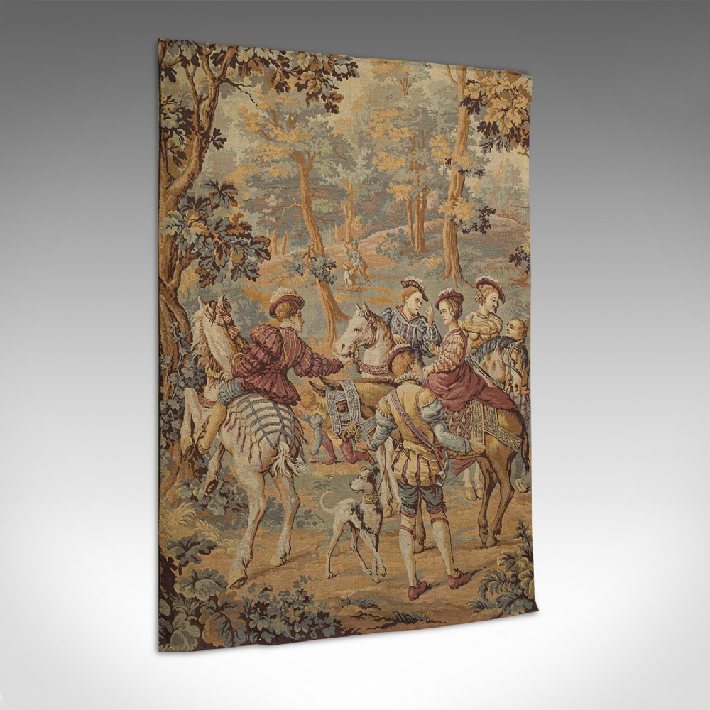 Antique Verdure Tapestry, French, Decorative Panel, Wall Covering, Victorian