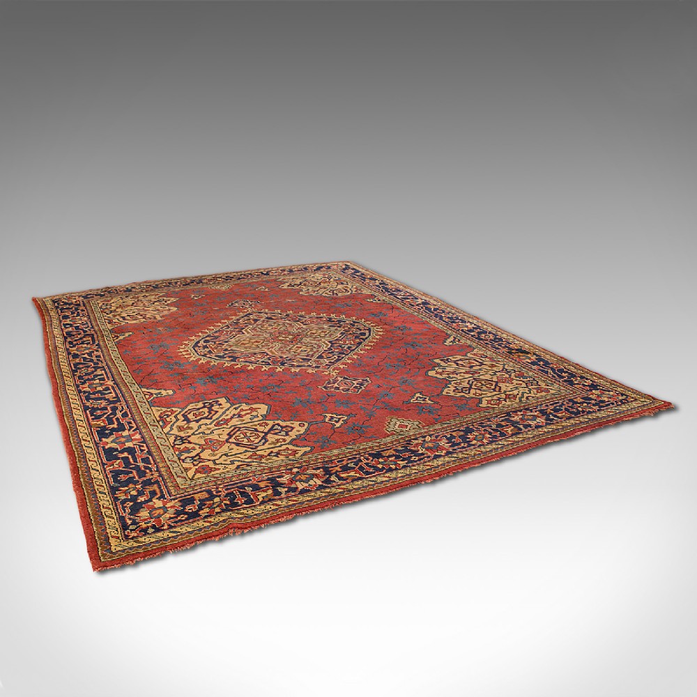 Very Large 13' Antique Serapi Carpet, Persian Rug, Heriz Region, Victorian, 1900