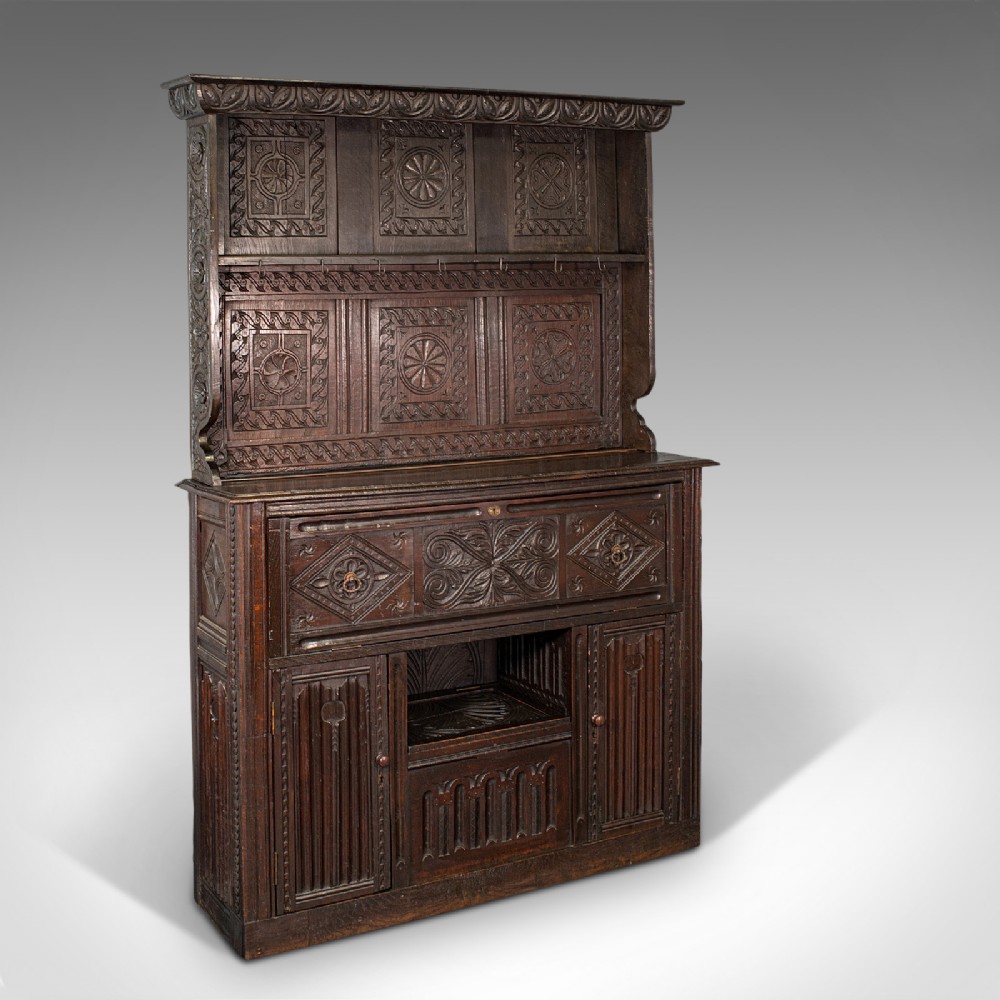Large Antique Welsh Dresser, British, Oak, William III, c.1700