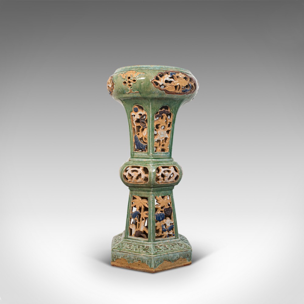 Antique Plant Stand, English, Ceramic, Decorative, Hall, Jardiniere, Victorian