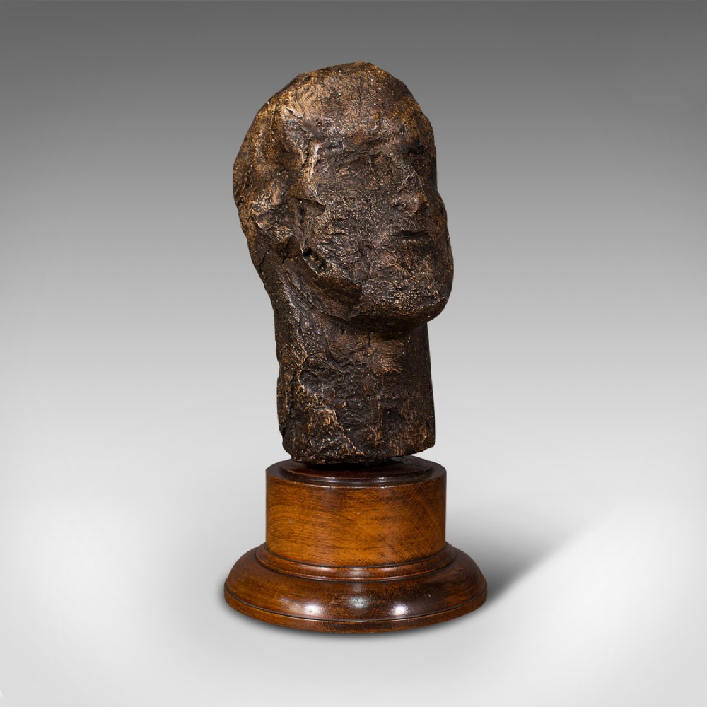 Antique Male Portrait Bust, Continental, Plaster, Sculpture, Victorian, C.1860