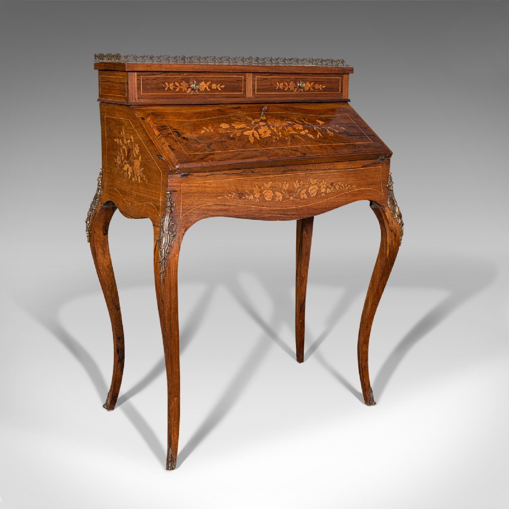 Antique Bureau De Dame, French, Walnut, Victorian, C.1880