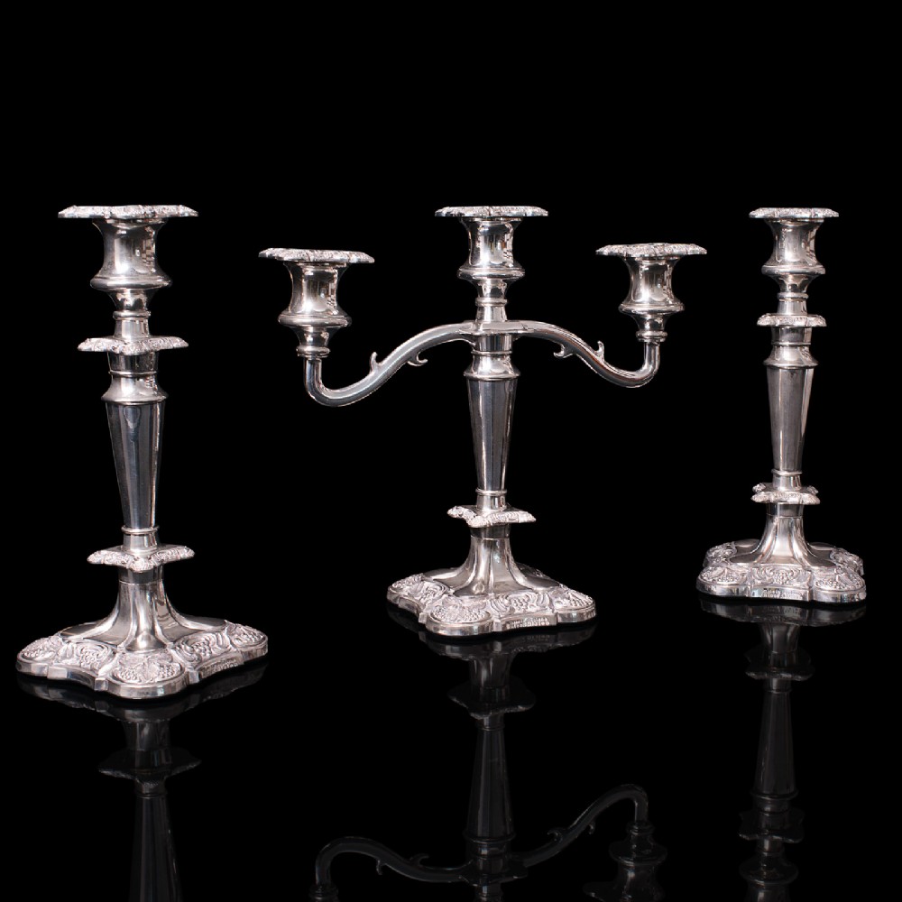 Antique Candelabra, Candlesticks, English, Silver Plate, Centrepiece, Victorian