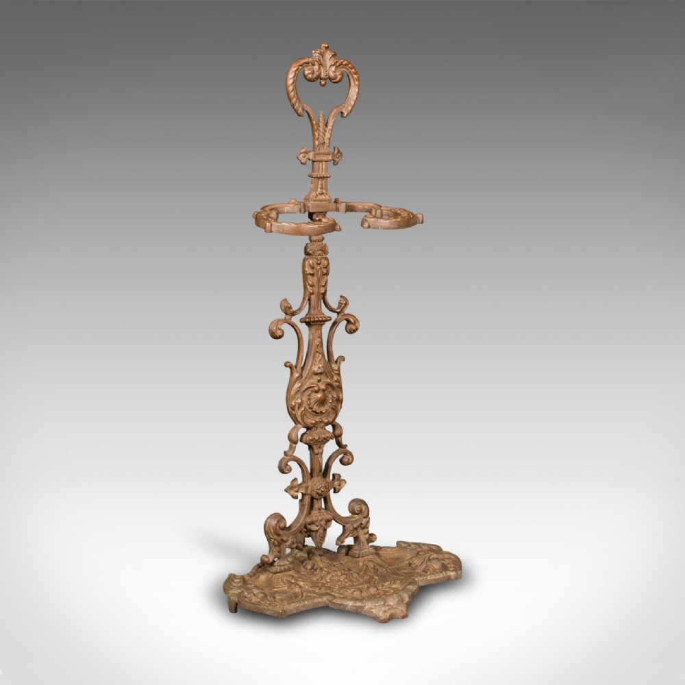 Antique Art Nouveau Stick Stand, French, Bronze, Hallway Rack, Victorian, C.1890