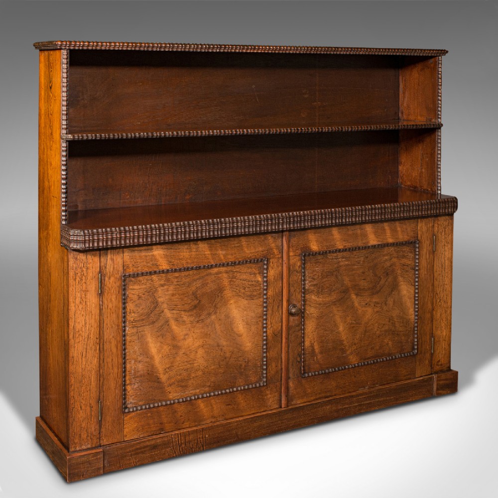 Antique Bookcase Cabinet, English, Regency, Circa 1820