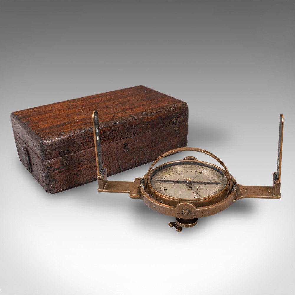 Antique Gimballed Compass, English, Brass, Decorative, Display, Victorian, 1880