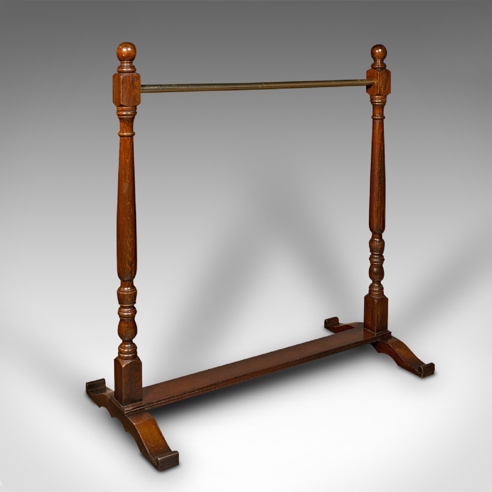 Tall Antique Robe Rail, English Rug Stand, Towel Dryer, Country House, Edwardian