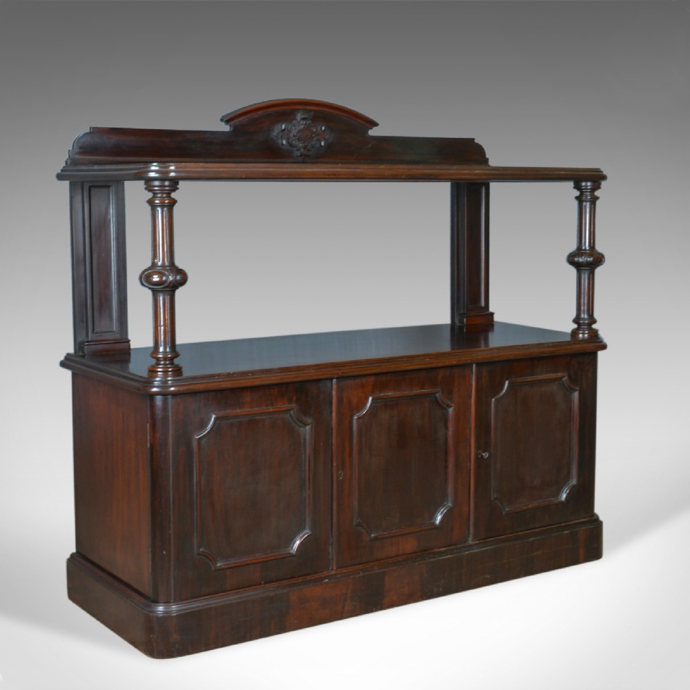Antique Buffet Sideboard, English, Victorian, Mahogany, Server, Circa 1880