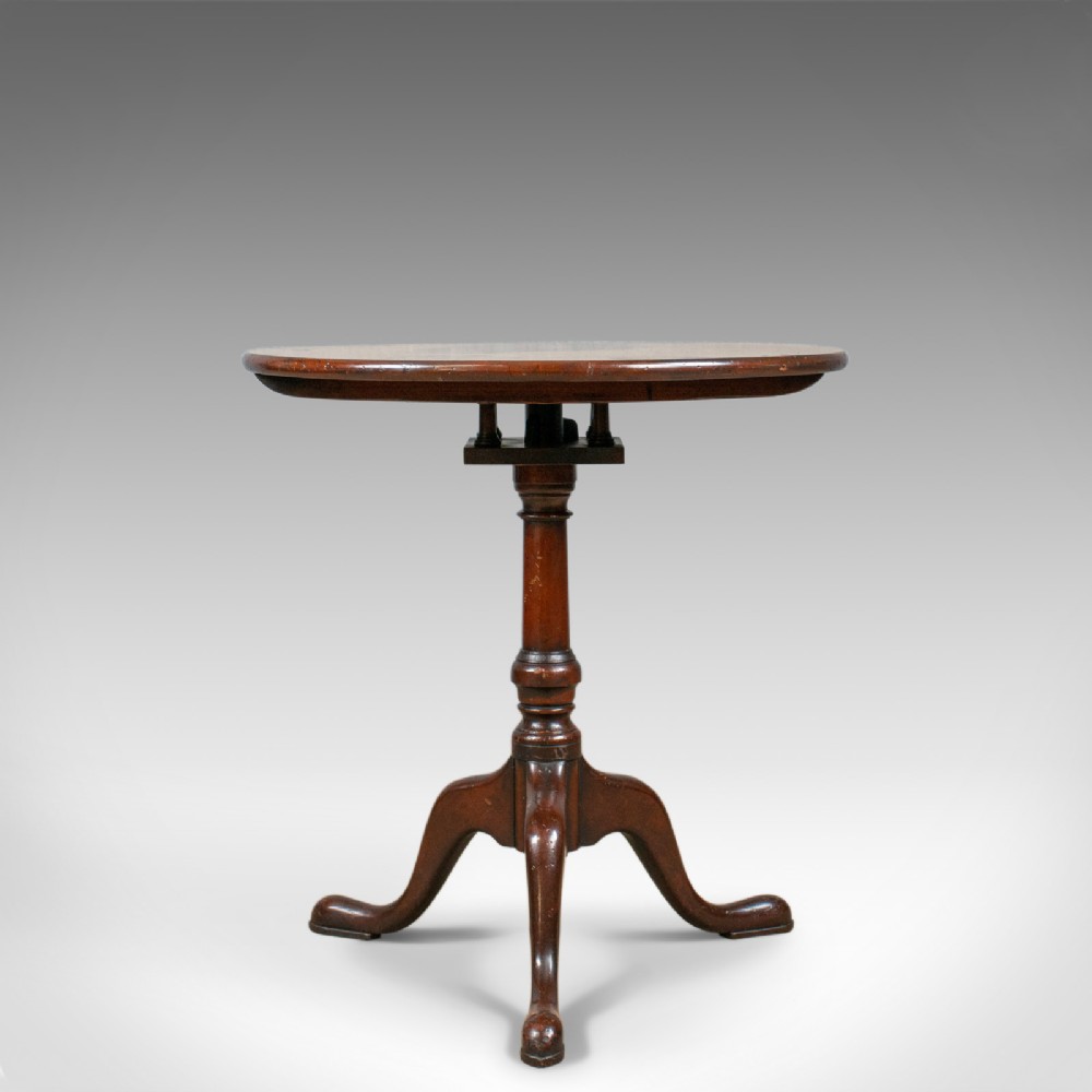 Antique Tilt-Top Side Table, English, Georgian, Mahogany, Wine, Circa 1800