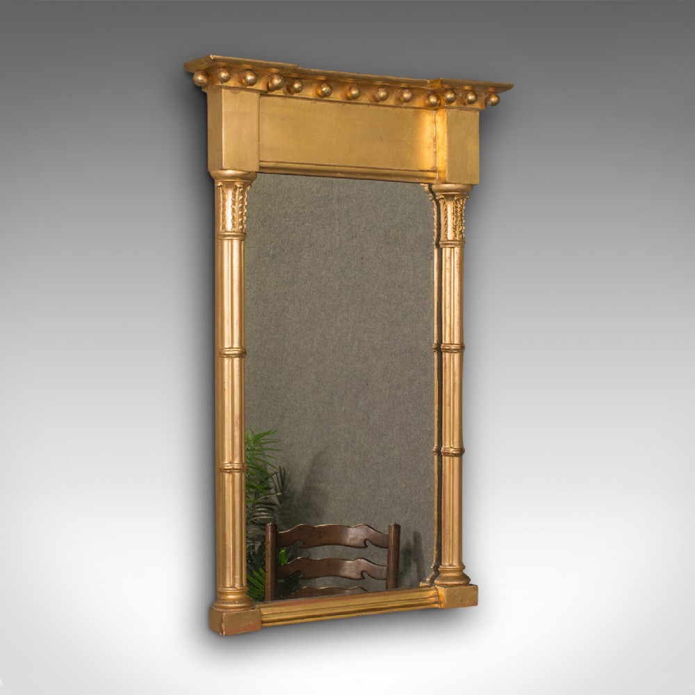Antique Pier Mirror, English, Giltwood, Decorative, Hall, Regency, Circa 1820