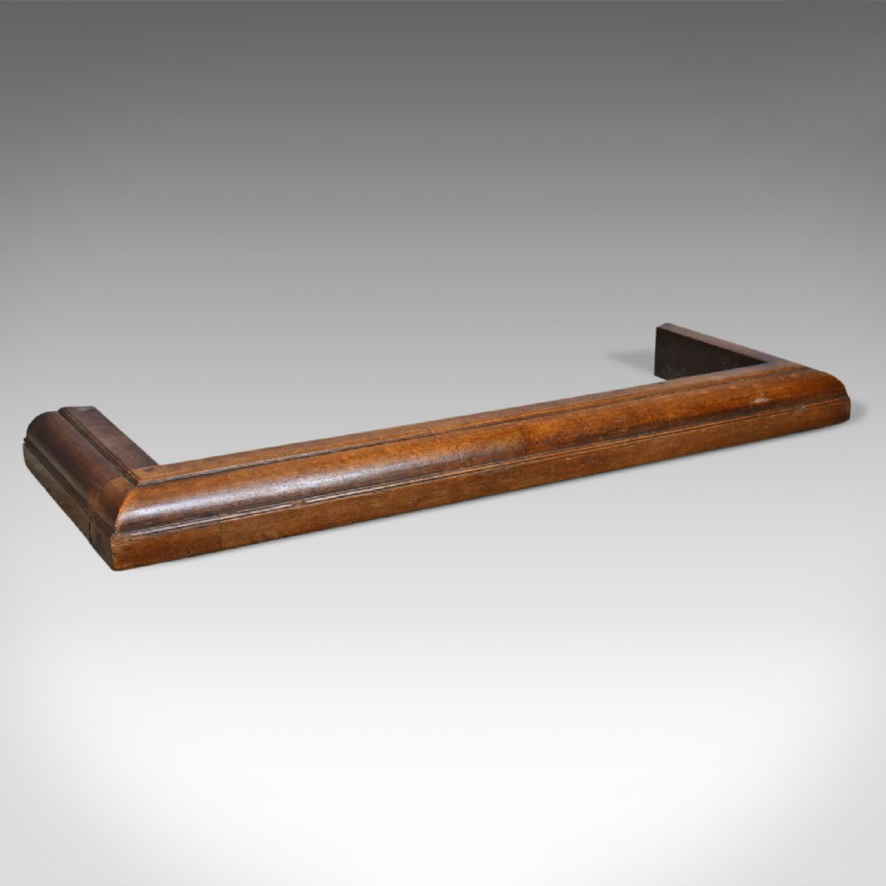 Large, Antique, Fire Kerb, English, Victorian, Oak, Fireside, Fender, Circa 1870