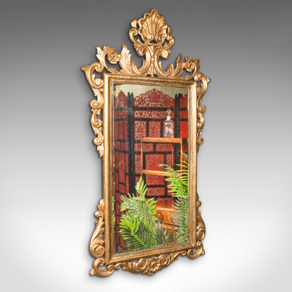Antique Ornate Mirror, Continental, Giltwood, Glass, Hall, Overmantle, Victorian