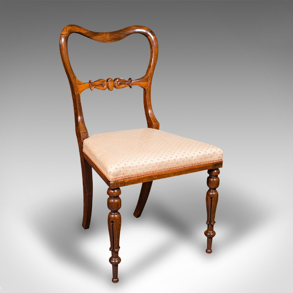 Antique Buckle Back Chair, English, Drawing Room, Side Seat, Victorian, C.1840